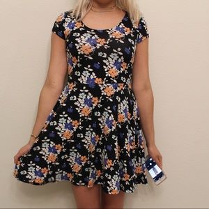 Short Sleeve Cotton Floral Dress